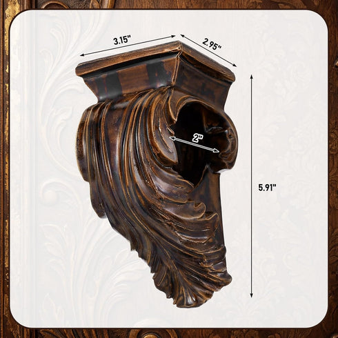 Fiwochic 2 Pcs Resin Drapery Sconce Corbel Bracket Curtain Rod Bracket Drapery Scarf Swags for Window Decoration