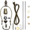 Canomo Table Lamp Kit Lamp Rewiring Kit with 8 Inch Harp, Lamp
