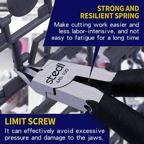 stedi 4.7-inch Model Nipper with Sharp Blade and Case, Plastic Tools for Gundam Building and Repairing