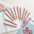PASISIBICK 12 Pieces Rose Gold Ballpoint Pen with Stylus Tip, 2 in 1 Stylish Metal Pens for Touch Screens, 1.0 mm Black