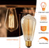 6-Pack Bulbs, ST64 40W E26 Dimmable Bulbs HESSION Vintage Edison Base Amber Glass Warm White Filament Antique