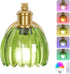 VerRon Rechargeable Battery Operated Wall Sconce with Green Glass Lampshade, Wireless Wall