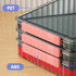 SAYEEC Clear File Storage Box, Portable Project Case with Handle, Stackable Flat Storage Bin for A4 Paper
