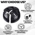 100 Pcs Non Metallic Button Push-in Cable Connector, Black Snap Connector for Junction Box (3/8 Trade Size)