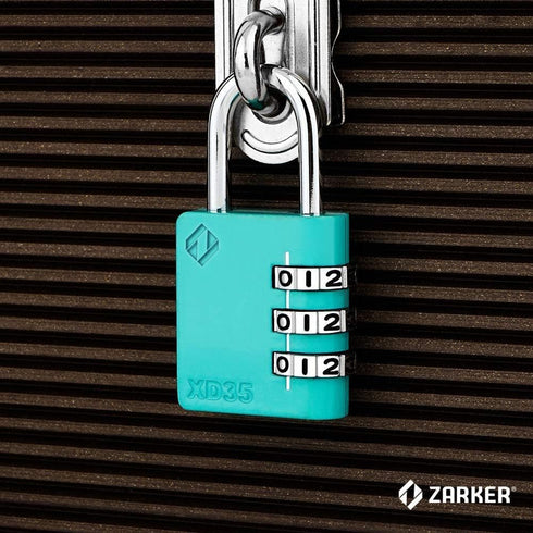 XD35 Combination Lock, 3-Digit Padlock for School, Gym, Sports Locker Lock, Outdoor, Toolbox, Case Storage (1-Pack)