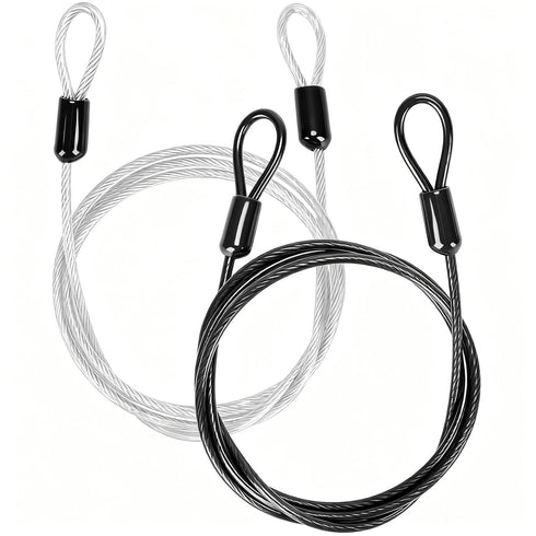 Azuneyeunt 2 Pack Outdoor & Travel Security Cable with Loops, 3.3 ft x