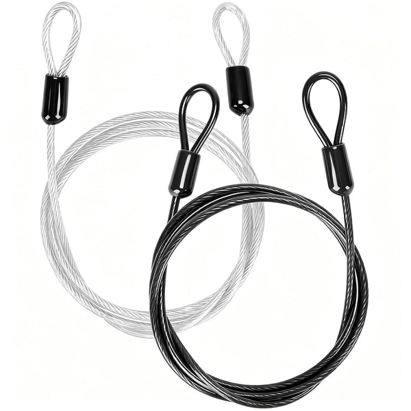 Azuneyeunt 2 Pack Outdoor & Travel Security Cable with Loops, 3.3 ft x