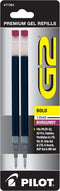 Pilot G2 Gel Ink Refills, Pack of 2, Bold Point 1 mm, Burgundy