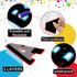 Qyeahkj 300 PCS Large 7" Font Bulletin Board Letters, Black with Rainbow Neon Decoration Border for Classroom Decor