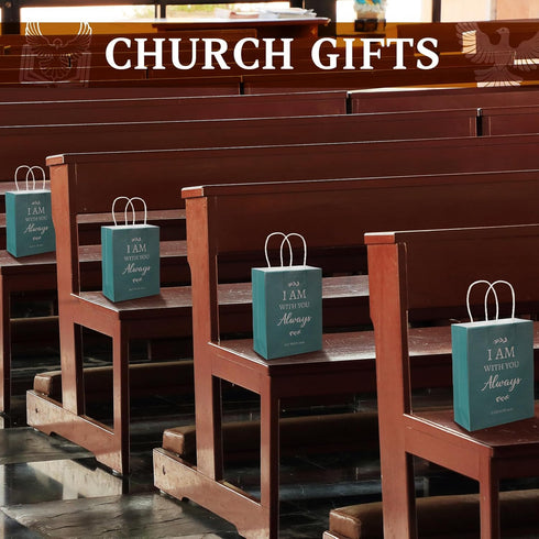 Zhanmai 72 Pcs Christian Gifts Set, Bulk Bible Verse Paper Bags, Ballpoint Pens, Notebook, Bookmark, Inspirational