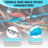 200 Pcs Heat Shrink Spade Connectors, Male and Female Spade Connectors, Insulated Quick Disconnect Electrical Terminals
