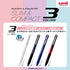 Uni Jetstream Slim Compact Ballpoint Pen, 3 Colors (Black, Red, Blue) 0.5mm, White Body (SXE3JSS05.1)