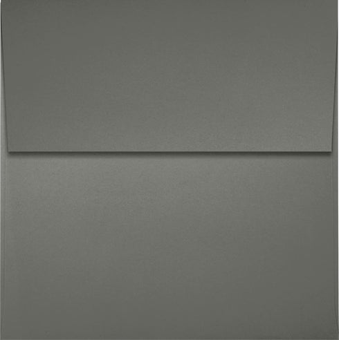 LUXPaper Square Invitation Envelopes, Peel & Press, 4" x 4", Smoke Gray, 50 Qty, 80lb. Text