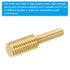 PATIKIL M6x20mm to M10x20mm Double End Threaded Stud Screw Bolt, 2 Pack Brass Rod Bolts for Furniture Fastener