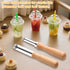 Rimoev 2-Piece Set (0.47 0.85 30 Straw Puncher for Plastic Lids Lemonade, Stainless Straw Hole Punch Tool, & Sizes)