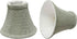 Aspen Creative 30054-2, Bell Clip-On Chandelier Lamp Shade, Light Grey, 3" Top x 6"