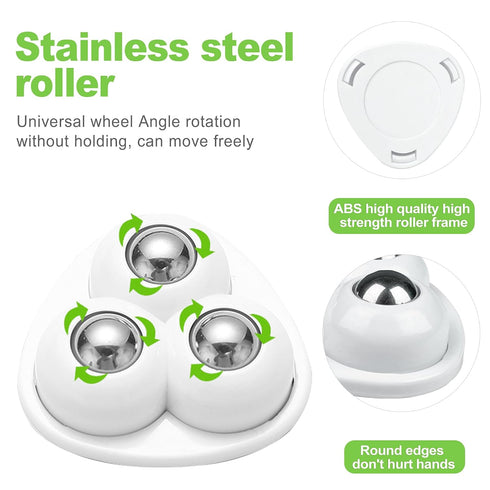 CeroDimo 8 360 PCS Self Adhesive Caster Wheels for Kitchen Appliances, Swivel Universal Mini Rollers for Small
