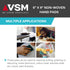 VSM 10-Pack 6" x 9" Ultra Fine Non-Woven Hand Pad, Silicon Carbide Grains, Multipurpose Abrasive Scrub Pad