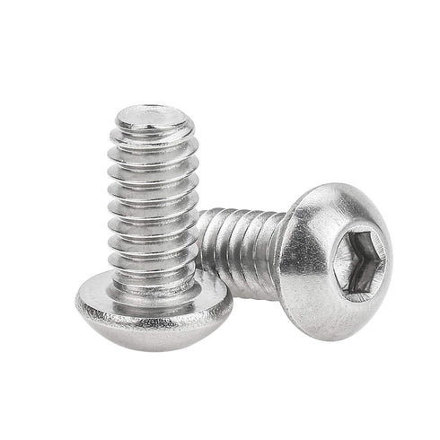 60 Pieces 1/4-20 x 1/2" Hex Button Head Socket Cap Bolts, Stainless Steel 18-8 (304), Full Thread