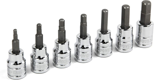 3/8" Dr. SAE Hex Bit Socket Set, 7 Piece Alltrade 648661