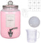 ChildLike Large Liquid Laundry Detergent Dispenser with Spigots and Measuring Cups,108oz Leak-Proof Glass