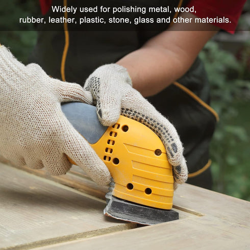 uxcell Detail Sander Sandpaper, Triangular Sanding Paper, Hook and Loop Pads, Triangle Oscillating Multi Tool, 320 Grits