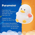 Greprety 3-Level Duck Night Light Squishy Silicone Nursery Breastfeeding Nightlight with Timer Warm White & RGB Color