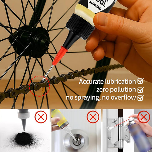 2 oz Door Hinge Lubricant Needle Oiler | Lock Lube for Keyhole | Chain Lube Anti Seize Squeaky Door Hinge Oil