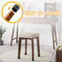 Auvotuis 32Pcs 1 Inch (25mm) Chair Leg Tips Caps, Round PVC Non-Slip Folding Chair Leg End Caps Black Small Furniture