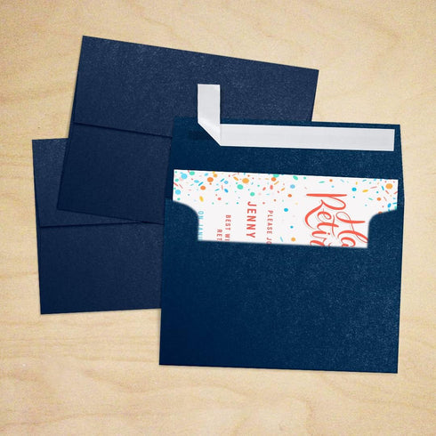 LUXPaper A7 Invitation Envelopes - Peel & Press, 5 1/4" x 7 1/4", Lapis Metallic - Stardream, 50 Qty