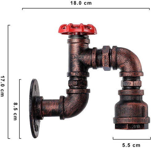 E26 60W Kawell Vintage Wall Light Fixtures Industrial Retro Wall Sconce Light Creative Water Pipe Wall Lamp Iron Art