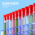 Teenitor 50 Pcs Test Tubes, 16×100mm Clear Plastic with Caps for Lab, Plants, Beads, Party