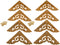 dophee 8Pcs 2.5" Brass Flat Corners Bracket, Retro Table Corner Cover Protectors