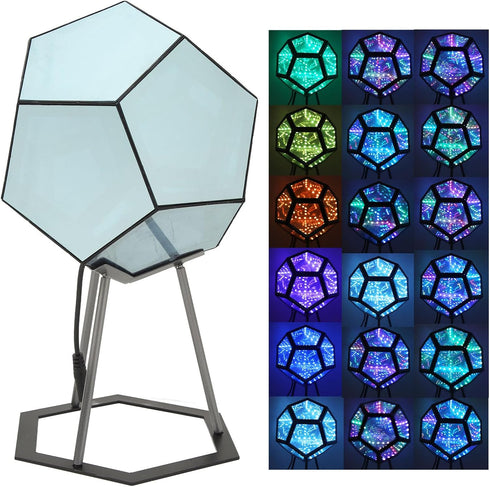 3D Acogedor Dodecahedron Light, USB Cube Light, LED Desk Table Lamp Light Gaming Light, Ambient Night for Home