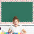 Whaline 196.8ft Pastel Boho Bulletin Board Borders, Daisy Flower Checkered Die-Cut Trim for Classroom Office