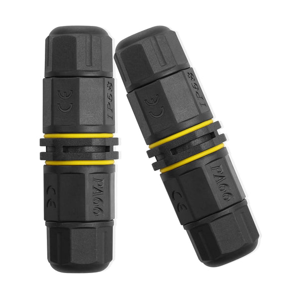 IP68 Waterproof M20 4 Pole Electrical Cable Connector for Outdoor LED Lighting, Street Lamps, 2Pcs