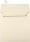 LUXPaper Square Invitation Envelopes | Natural Linen | Peel & Press | 6 1/2" x 6 1/2" | 80lb. Text | 50 Qty