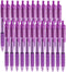 Writon 24 Pack Retractable Ballpoint Pens, Comfort Grip, 1.0mm Medium Point, Purple Ink