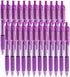 Writon 24 Pack Retractable Ballpoint Pens, Comfort Grip, 1.0mm Medium Point, Purple Ink