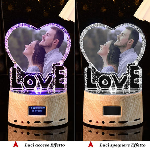 2D Crystal Sleep Light, Personalized Gift with Custom Photo, Night Light Gifts USB Low Power Lamp for Birthday