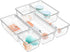 WOWBOX 6 Pack Clear Drawer Organizer Set - Acrylic Storage Trays for Makeup, Cosmetics, Jewelries, Office