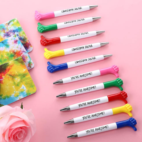 Fumete 100 Pcs You're Awesome Gifts - Thumbs Up Pens Motivational Quote Pens for Back to School Gift and Appreciation