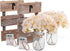 2pcs, 9.8FT 4Flowers, Wall Sconce Decor Mason Jar Wall Sconce Farmhouse Home Decor with LED Fairy Lights Modern Art
