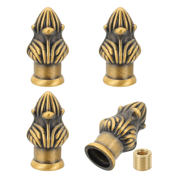 PATIKIL 33 x 16mm Lamp Finials Caps Knob, 4 Set Solid Lamp Shade