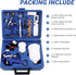 2-in-1 (1.4mm 600ml 0.8mm 125ml) Toolbox Professional HVLP Gravity Feed Spray Gun Kit + with Locking Pressure Regulator