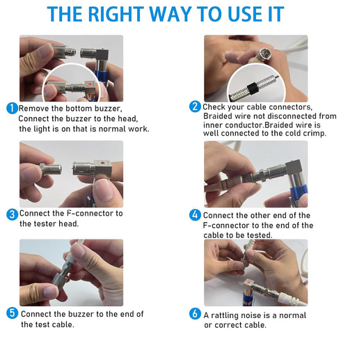 Coaxial Pocket Toner: Pocket Continuity Tester and Toner with Light & Buzzer for Testing Coax Cable