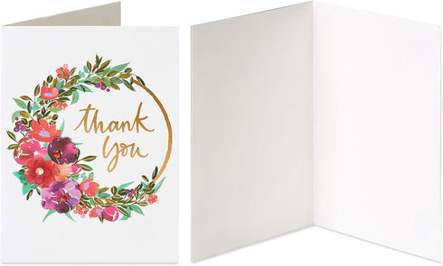 Papyrus Thank You Cards with Envelopes - Floral Design (2-Count)