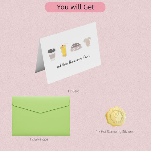 JYfeel 1TA4 Funny Baby Shower Card-Pregnancy Announcement & New Baby Congratulations-Funny New Born Card-Welcone new
