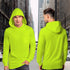 Hi Vis Shirts for Men, High Visibility Shirts with Hood, Safety Shirts with Long Sleeves, Construction Work Shirts for Men, Lightweight, Breathable, UCH-Yellow XL