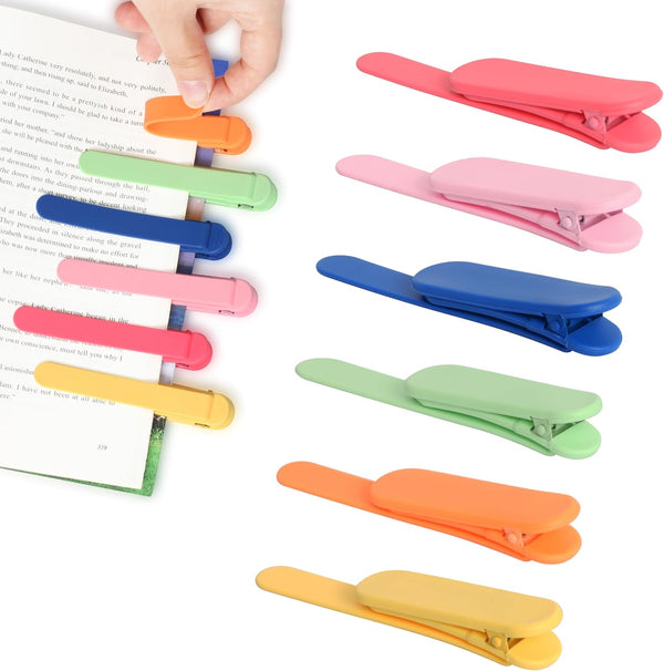 Kaluofan 6PCS Colorful Book Marks for Reading Women, Bookmark Clip Accessories, Gifts for Mothers, Teachers, Book Lovers